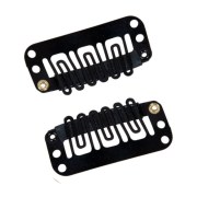 Toupet Clips rounded black 25mm  Ellen Wille